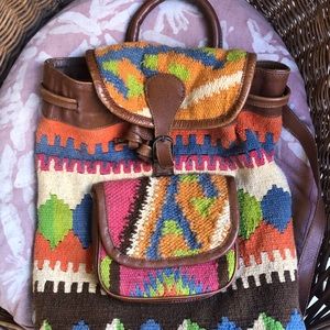 Knitted Rainbow Urban Outfitters backpack